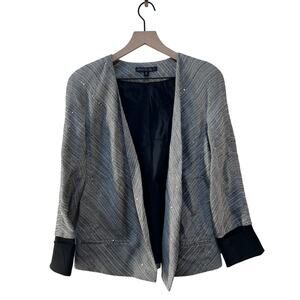 Lafayette 148 New York Evening Sequin Blazer Jacket Medium Tweed Embellished